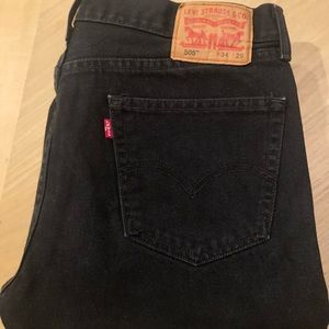 MENS MENS MENS!! Black Genuine Levi 505s!! Like New!!!